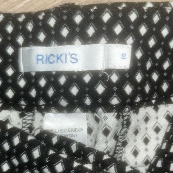 Ricki's Black and White Polka Dot Ankle Pants Sz 8 - Picture 6 of 9